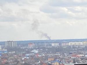 В Азовском районе  загорелась свалка мусора
