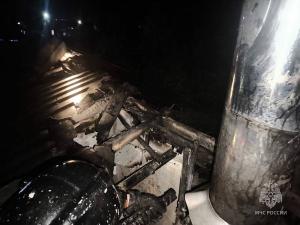 В Азовском районе при пожаре в доме едва не пострадали хозяева и гости