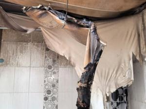 В Азовском районе из-за поломки водонагревателя в доме случился пожар