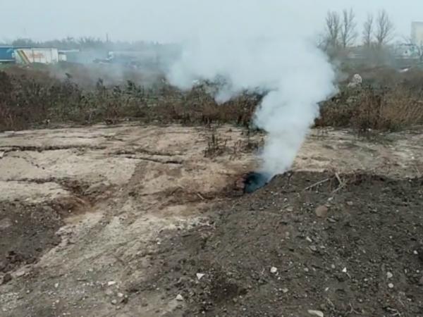 В Азове заметили возгорание на местном мусорном полигоне